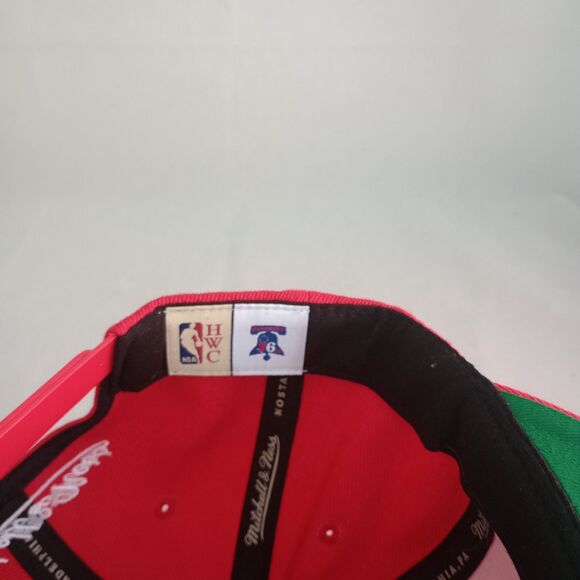 Philadelphia 76ers Hat Mitchell & Ness Red Snapback Adjustable HWC NBA Cap - Picture 4 of 6